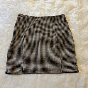 Shein | Brown Houndstooth Mini Skirt